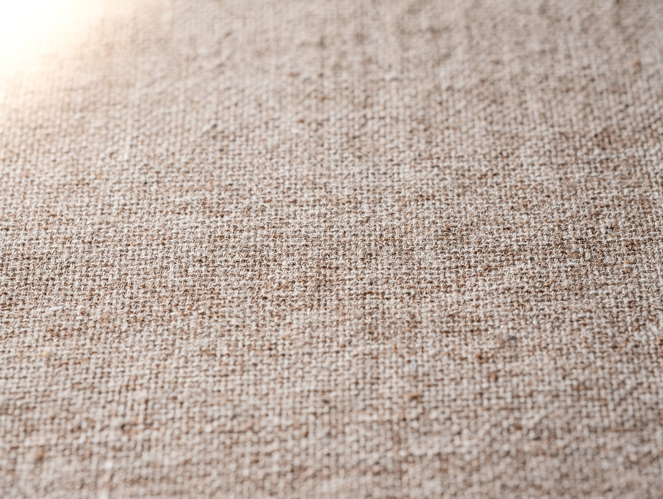 Macro close-up view of woven double mercerized cotton twill fabric
